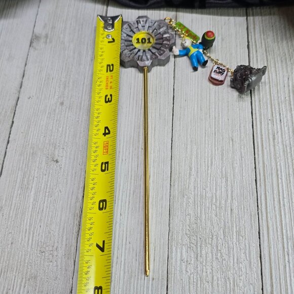 Handmade Fallout Vault 101 Inspired Hair Stick Multiple Charms 7.5" Geek-Chic - Picture 8 of 10